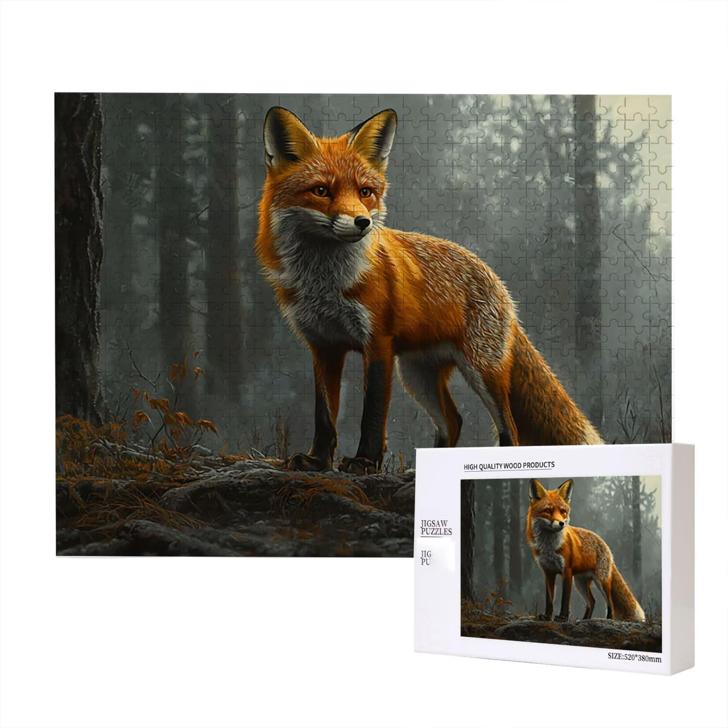 Układanka Jigsaw, 5000 sztuk klasycznych układanek, lisa układanka relaksacyjna inteligencja, trudne trudne puzzle dla dorosłych wymagające puzzle gra rodzinna, prezent dla miłości, przyjaciela