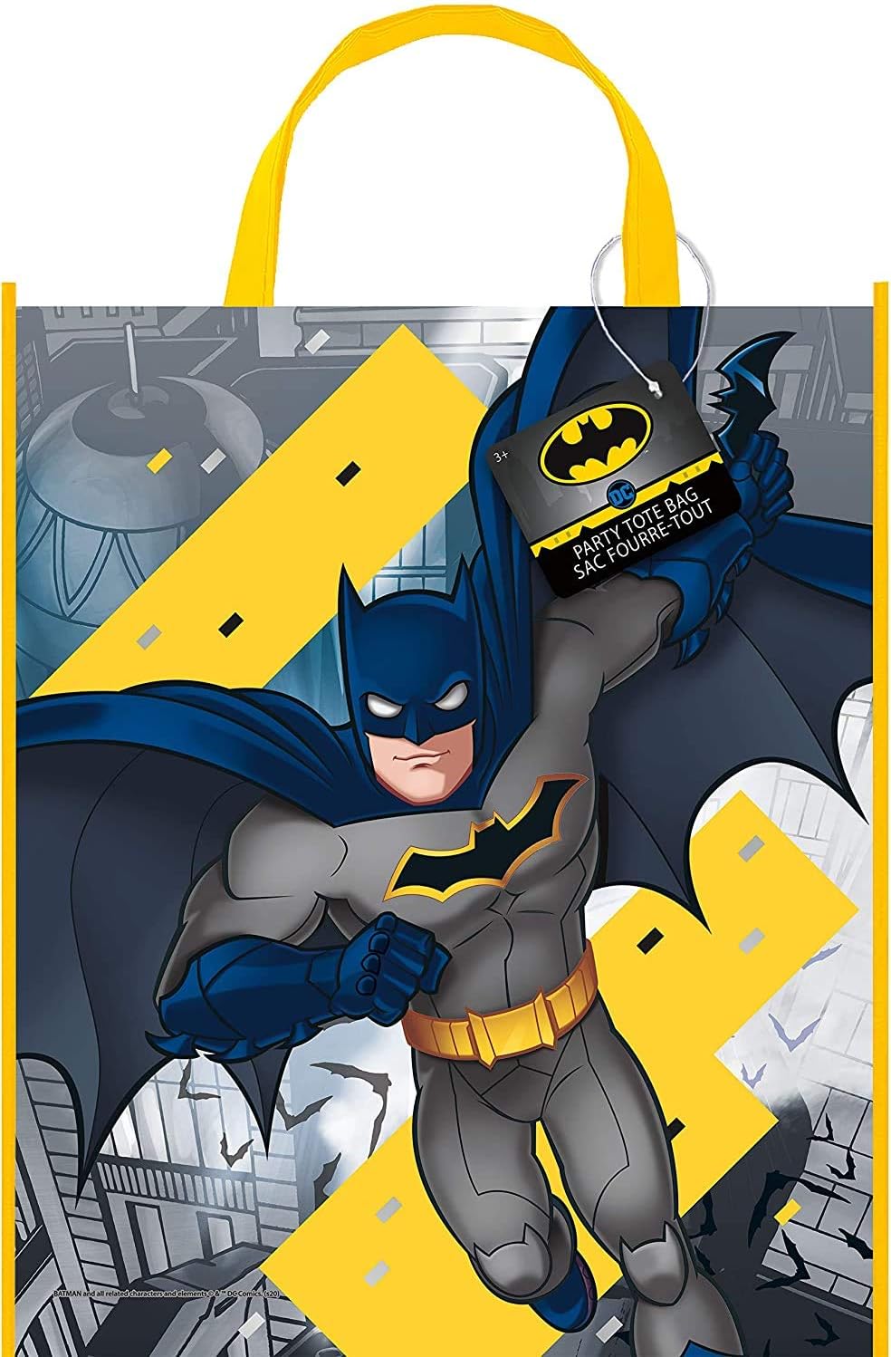 Large Plastic Batman Goodie Bag, 13" x 11"