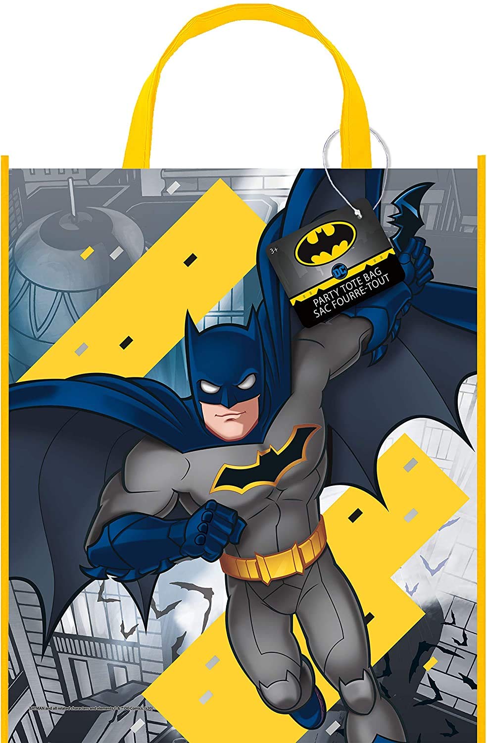 Large Plastic Batman Goodie Bag, 13" x 11"
