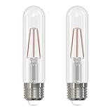 776206 LED Filament T9 Light Bulb, 5.1W 2700k Warm White, Dimmable, E26 Base, Vintage Charm for Decorative Fixtures (2 Pack)
