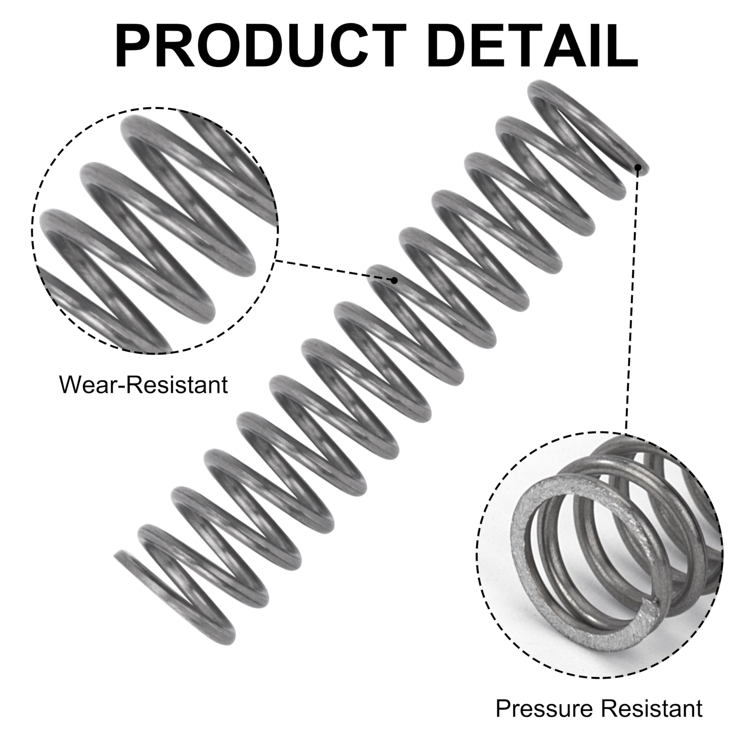 Molle Compressione Acciaio Inox 304 | Set 4 Pezzi 1.9x16x35mm Per Meccanica E Elettrodomestici - Foto 9
