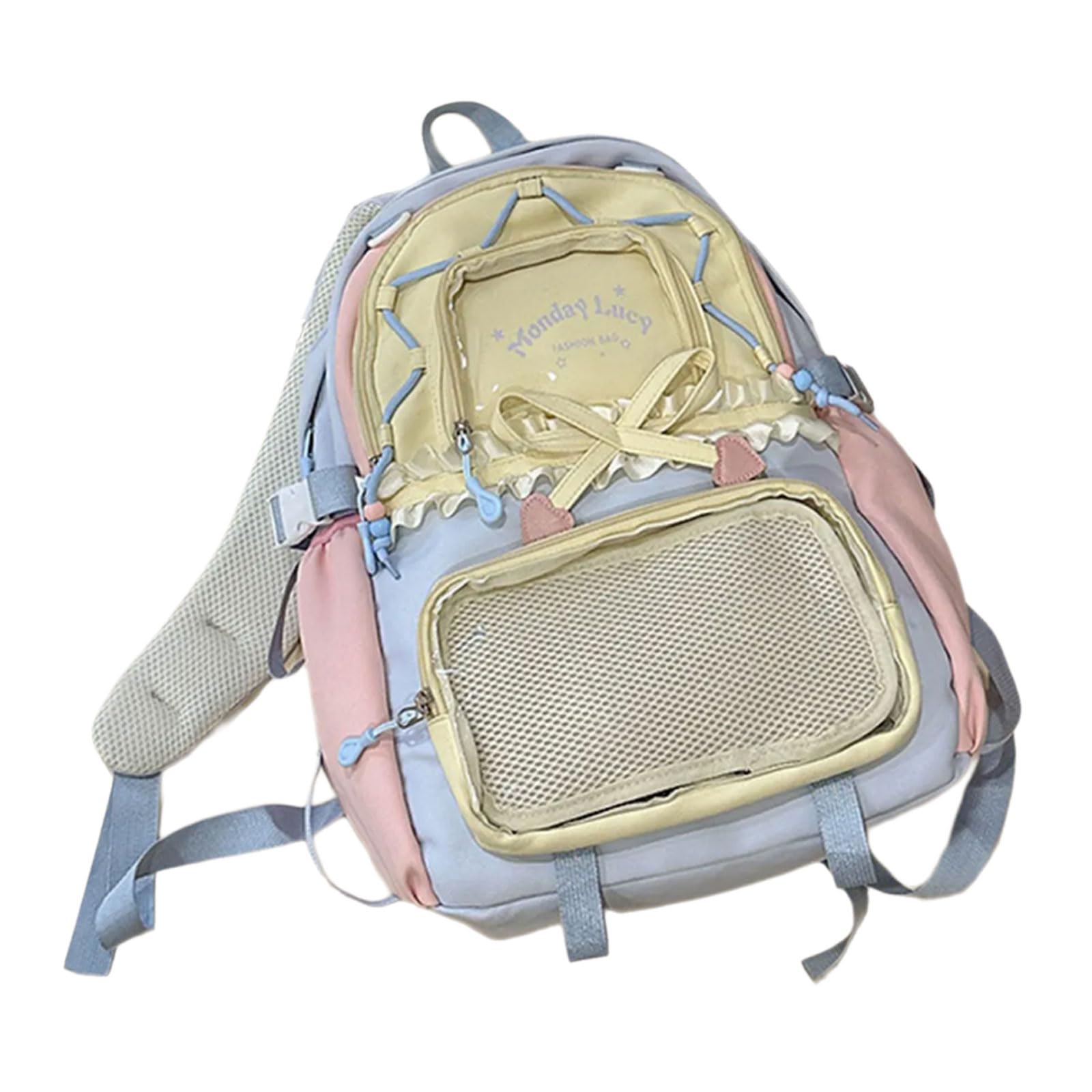 Mochila azul Mass Beauty espaciosa para solucionar la falta de espacio 7
