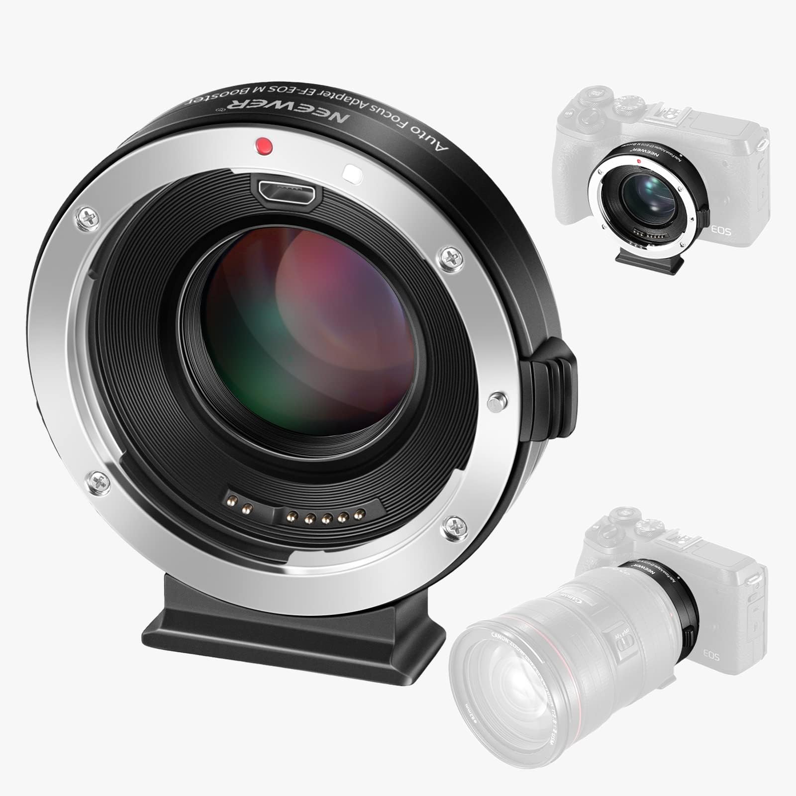 NEEWER EF to EOS M Mounting Adapter 0.71x Auto Focus Speedbooster Lens Mount Compatible with Canon EF Lens for EOS M Series Camera EOS M M2 M3 M5 M6 M10 M50 M100 M200 and More