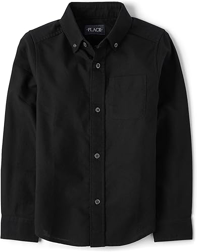 The Children's Place - Camisa Oxford de manga larga con botones para bebés y niños pequeños