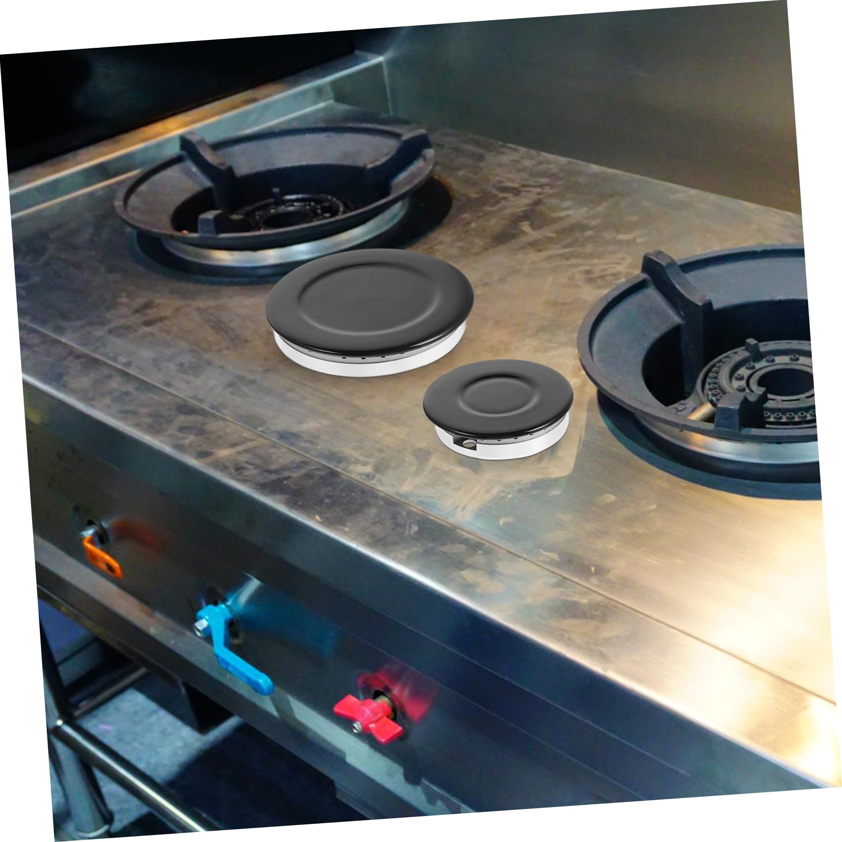 LABRIMP Set Copri Bruciatori Per a Gas Accessori Da Sicuri e Affidabili Coprifiamma Concavo in Alluminio Per Cottura Elettrici Bruciatore