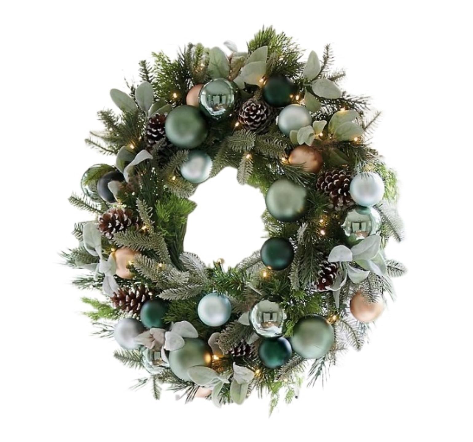 Winterkranz Dekokranz Weihnachtstürkranz Mit Zapfen, Festliche Wanddekoration Adventskranz Christbaumschmuck