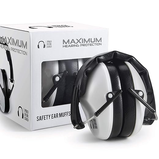 Pro For Sho 34dB Shooting Ear Protection - Special Designed Ear Muffs Lighter Weight & Maximum Hearing Protection