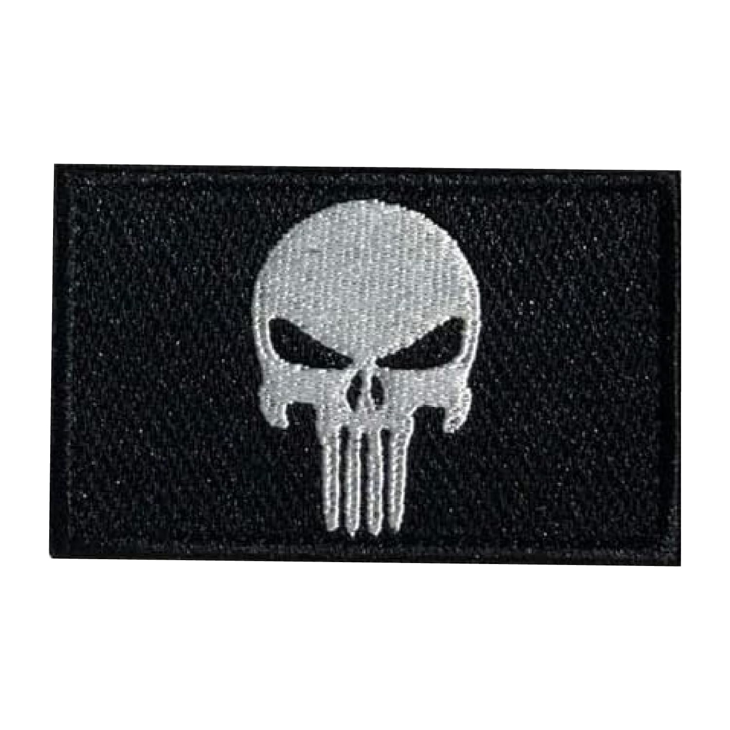 BASBOOSA Skull Embroidery Patches for Clothes Jackets Rider Bag Hat - SWE on Patches (3 x 2 Inches)