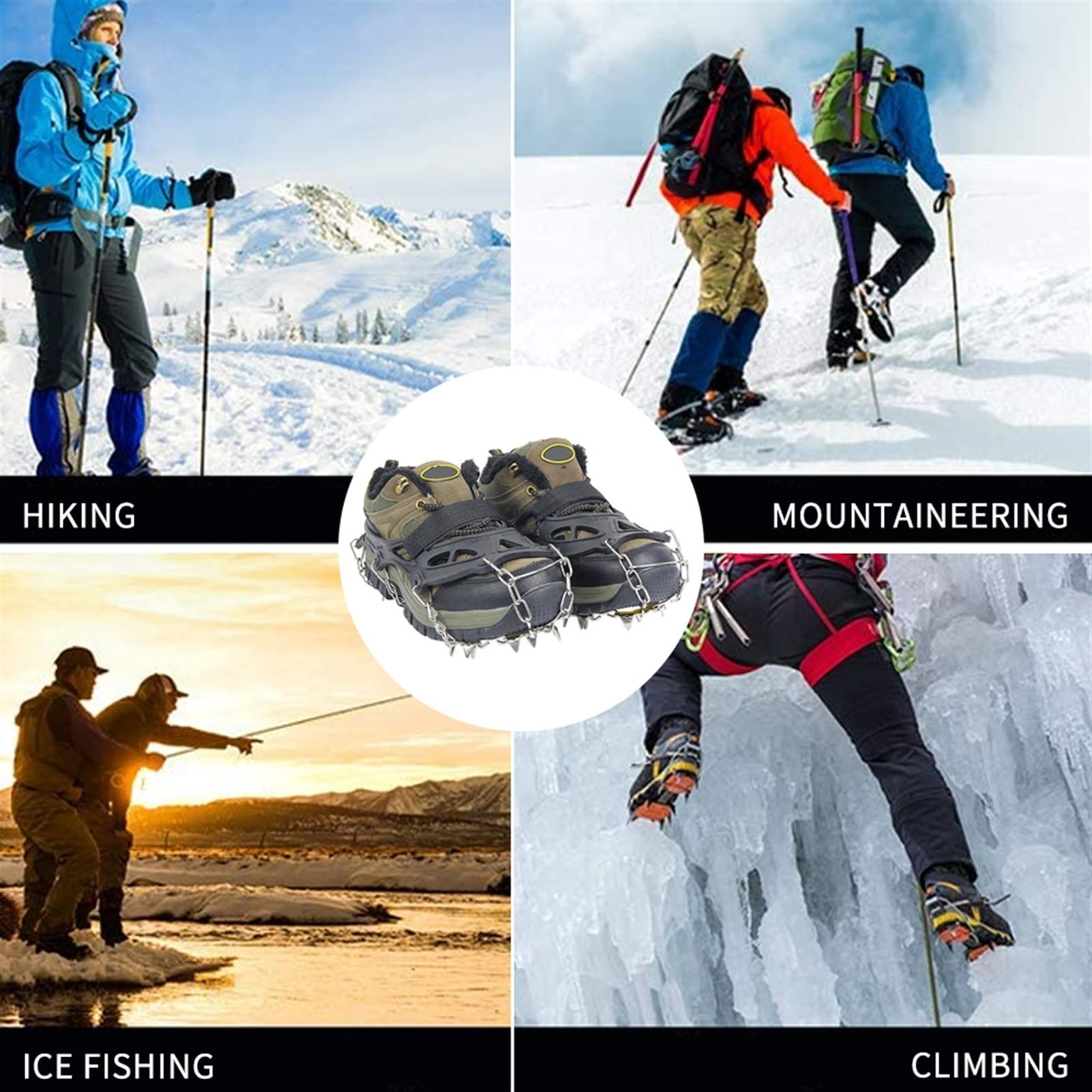 Set Da 20 Tacchetti Antiscivolo In Acciaio Per Scarpe – Ramponi Da Ghiaccio Filettati, Ricambio Per Trekking E Passeggiate Su Neve E Ghiaccio
