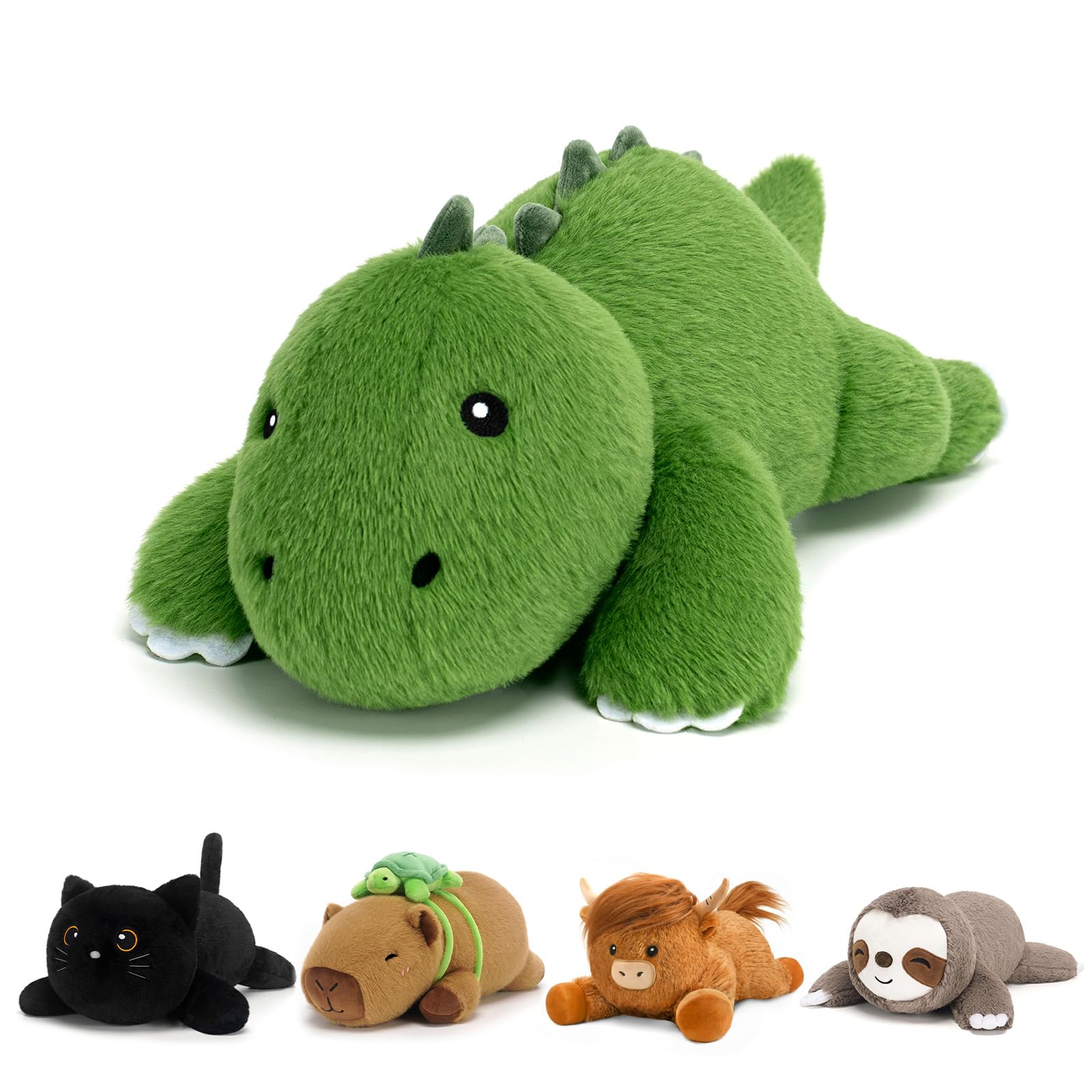SQEQE Weighted Dinosaur Plush, Soft Weighted Dino Stuffed Animals Pillow, Cute Plushie Toy for Kids Adults 60CM — image 1