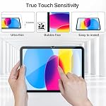 ProCase Protecteur d'écran pour iPad A16 2025 11th/10th 2022 Génération (11-inch/10.9), 2 Films de verre trempés avec 2 Protecteurs d'objectifs de caméra -Blue