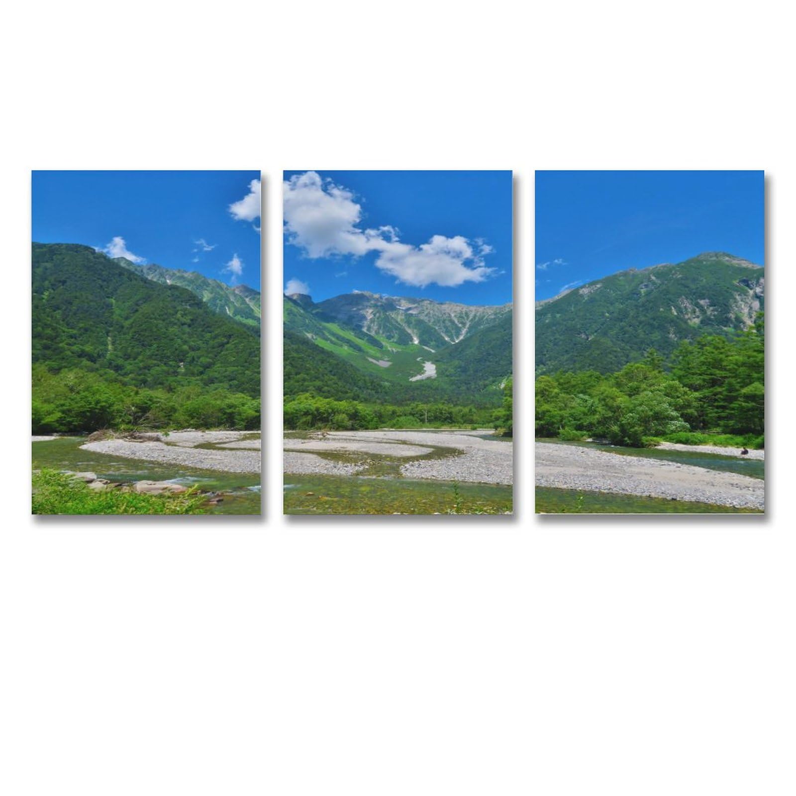 Amazon.co.jp: 3枚 長野県 穂高連峰の夏 絵画 インテリア