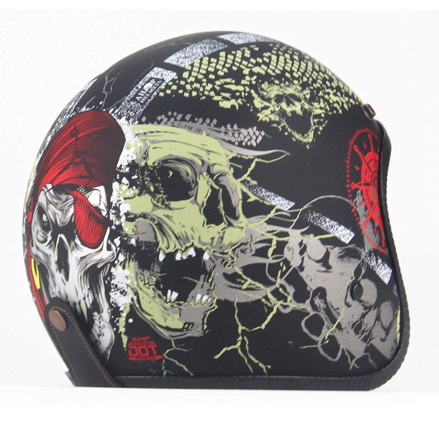 Kask motocyklowy z otwartą twarzą Kask motocyklowy w stylu retro w stylu vintage Certyfikat ECE/ECE Kask z otwartą twarzą z osłoną przeciwsłoneczną do motocykli/skuterów/motorowerów/re
