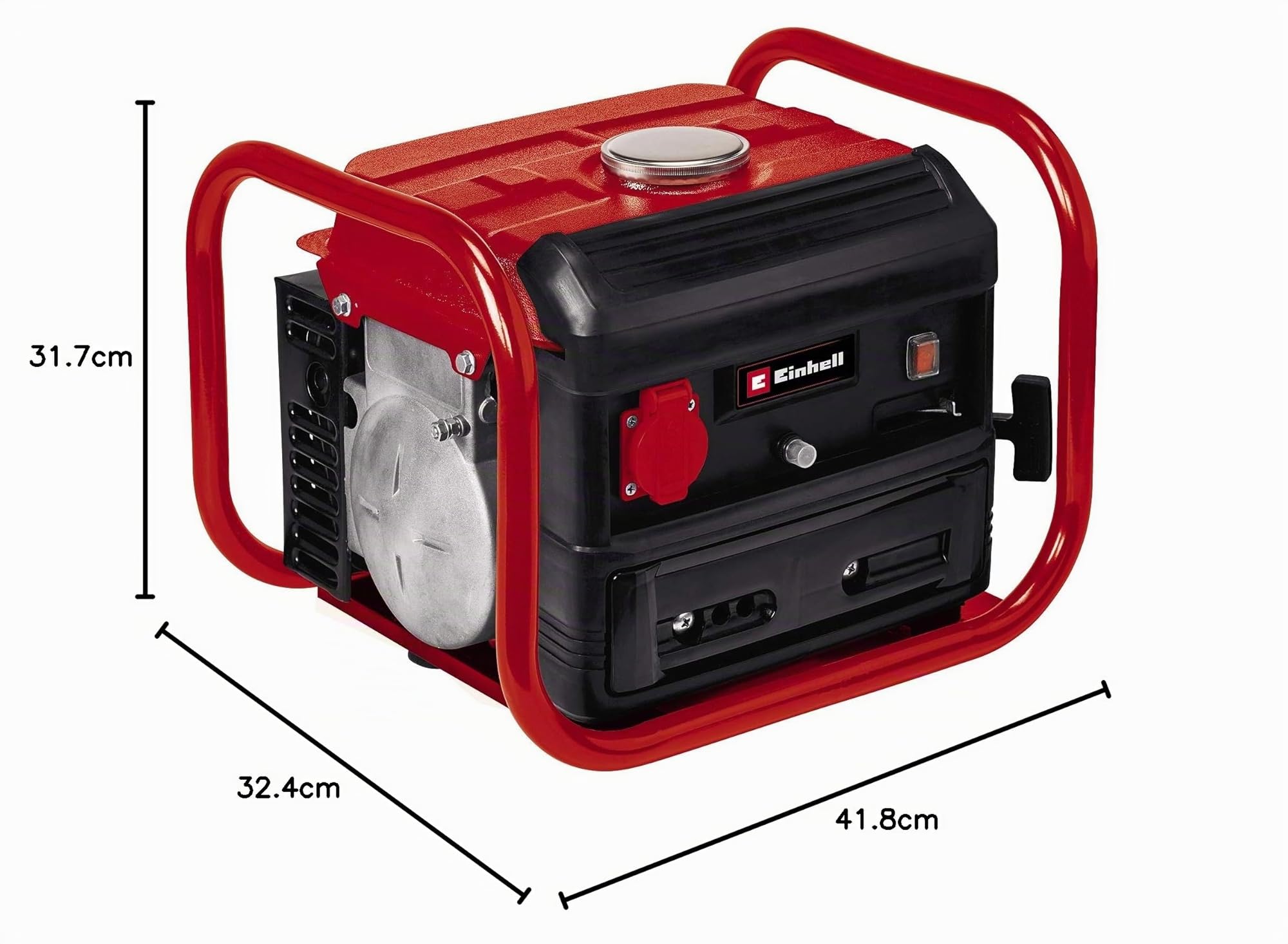 Einhell Stromerzeuger (Benzin) TC-PG 10/E5 (800 W Maximalleistung, 680 W max. Dauerleistung, 4 L Tank, 2-Takt-Motor, 1x 230 V, Überlastschutz)