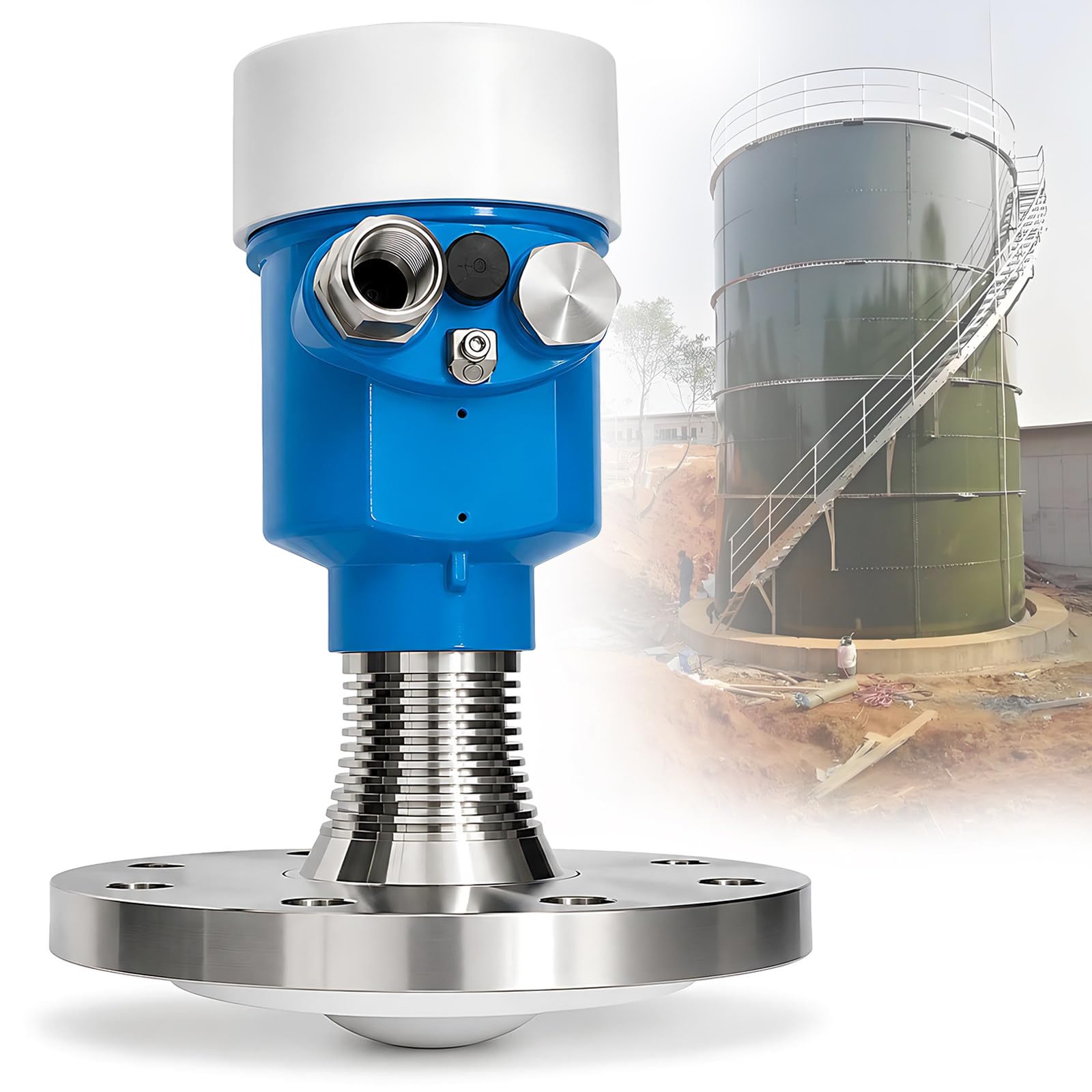 Capteur de Niveau Radar FMCW 80 GHz, Mesureur de Niveau d’eau DN100 Flange