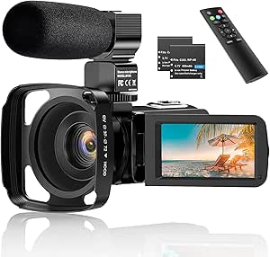 Vnieetsr Video Camera 2.7K Camcorder UHD 36MP Vlogging Camera for ...