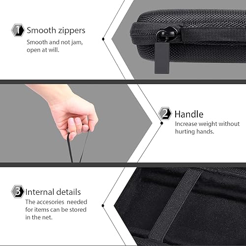 Miniatura 5 de co2CREA Carcasa rígida de repuesto para Samsung T7 Shield - Unidad de estado sólido portátil (funda negra)