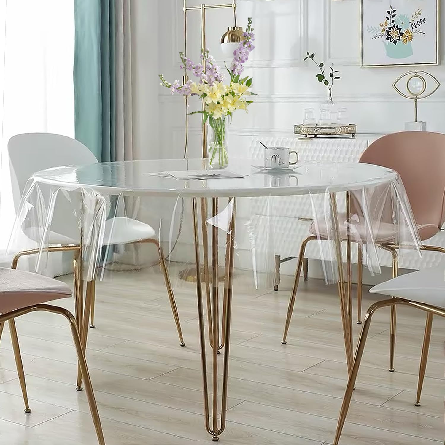 chenyu Tischdecke Transparent 120 cm Tischdecke Rund