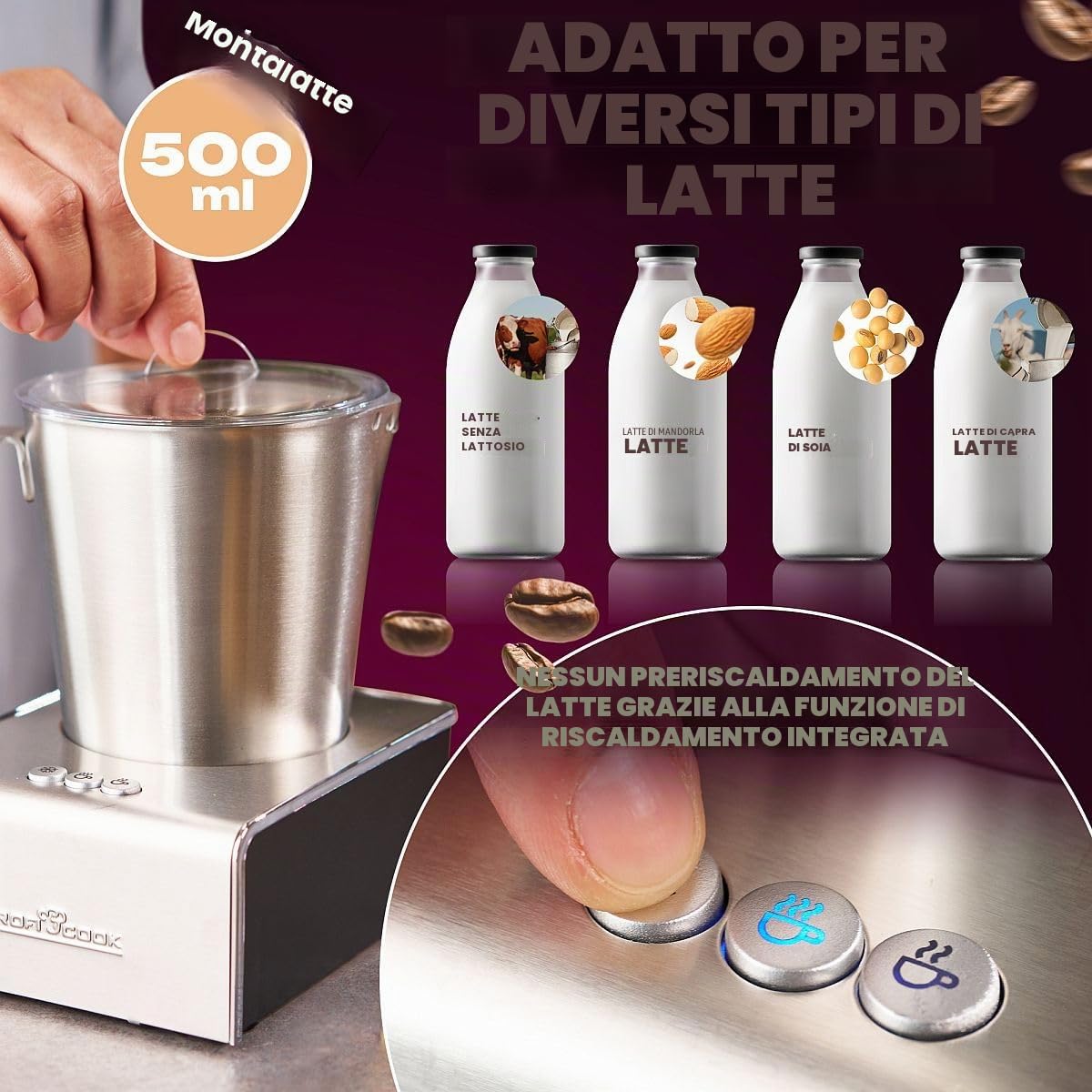 Proficook PC-MS 1032 Schiumalatte in Acciaio