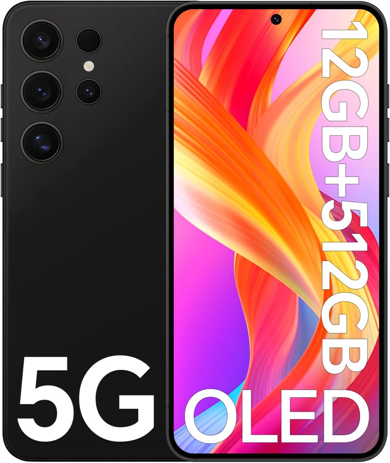 P24 Ultra Unlocked Cell Phone, 12+512GB Smartphone,108MP+48MP...