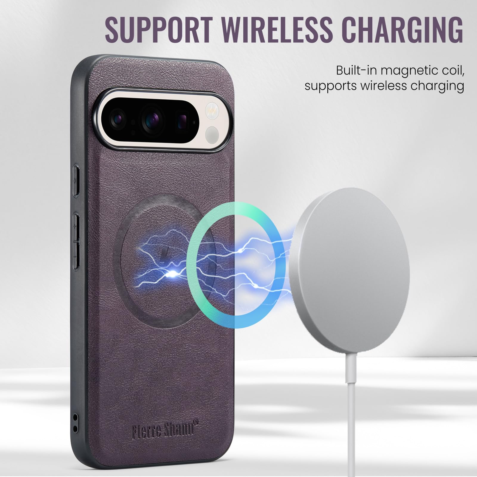 Altartar Magnetic Mobile Phone Case for Google Pixel 9 Pro XL, Leather Shockproof Flip Case with Stand and Card Slot - Image 3