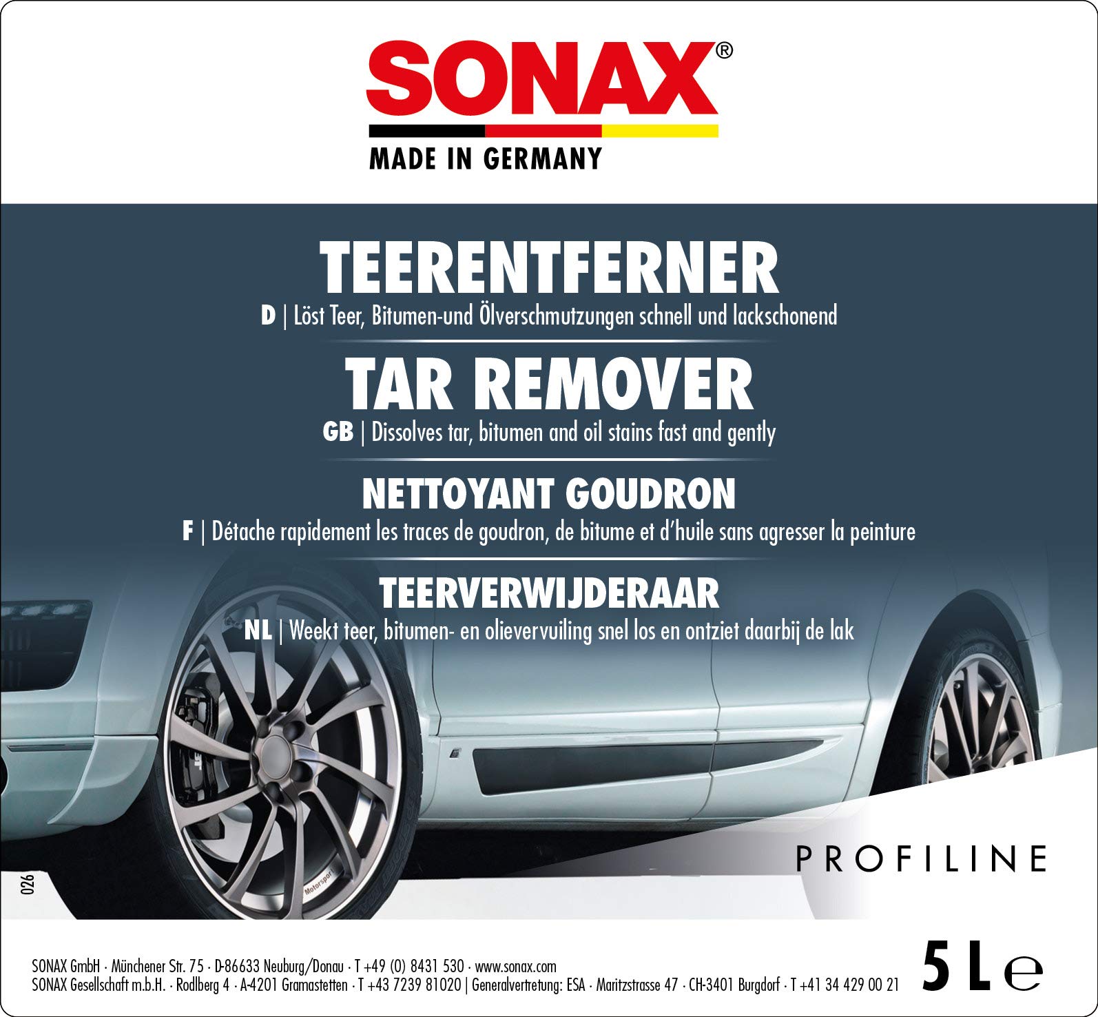 Sonax 03045050 - Disolvente de alquitrán