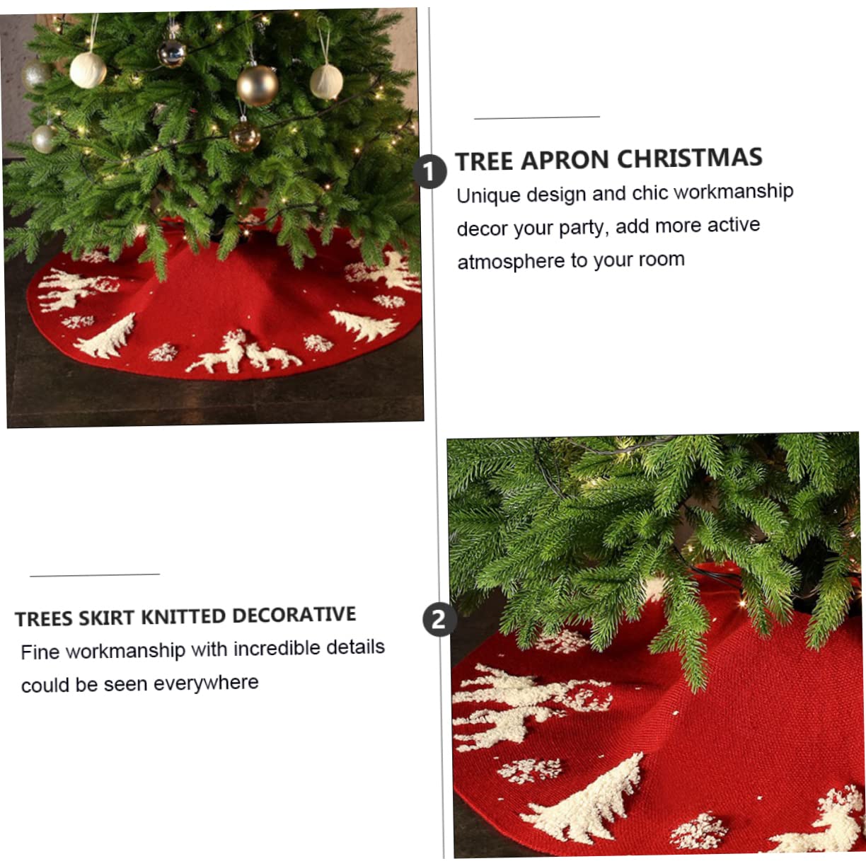 Weihnachtsbaumdecke Rot Runde Baummatte Für Elch Weihnachtsbaumdekoration Weihnachtsbedarf Baumrock Weihnachtsbaumrock