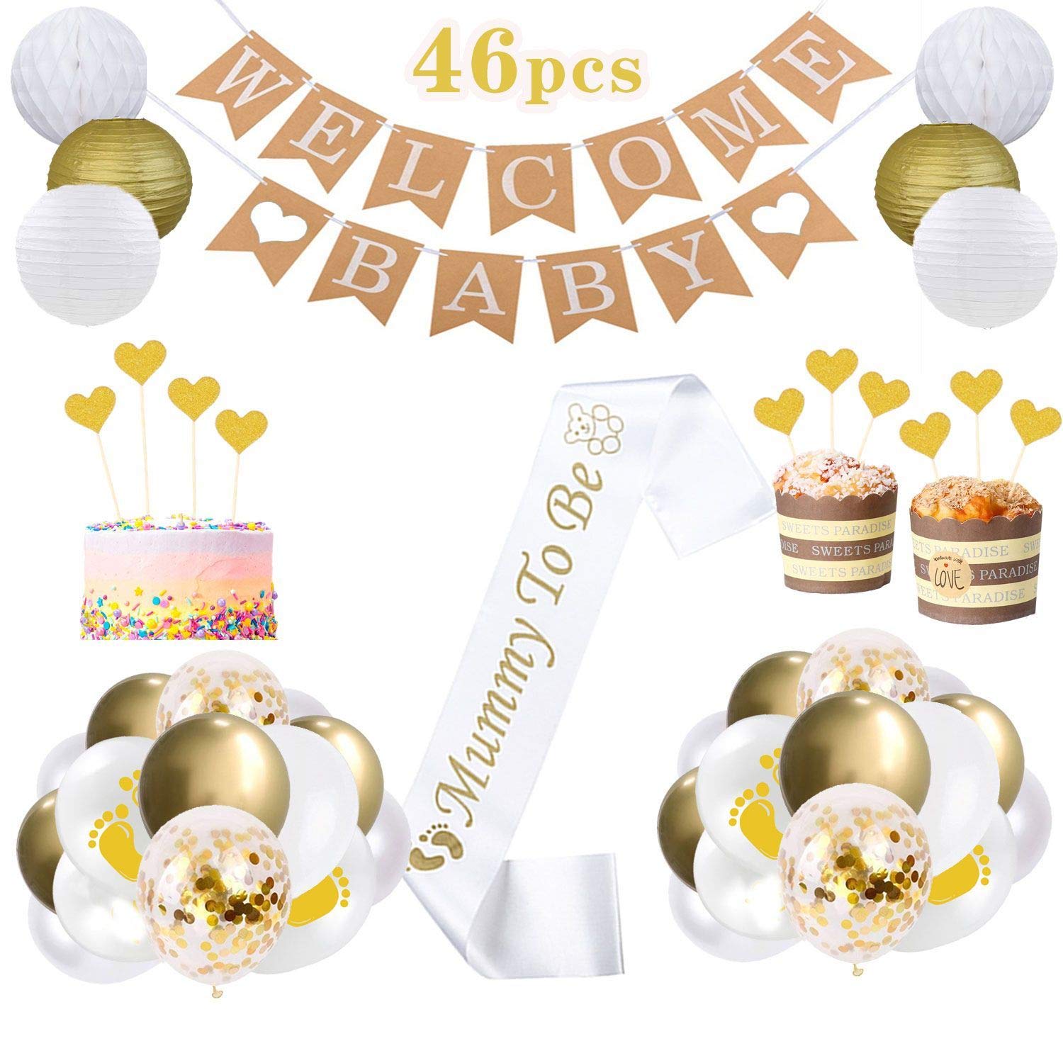 Buy Funnlot Baby Shower Decorations Gold Baby Shower Party Decorations