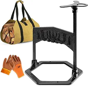 Firewood Kindling Splitter, XXL Upgraded Patented Manual Log Splitter Wedge, Open Top Ring Design, Could Accomodate Larger Log