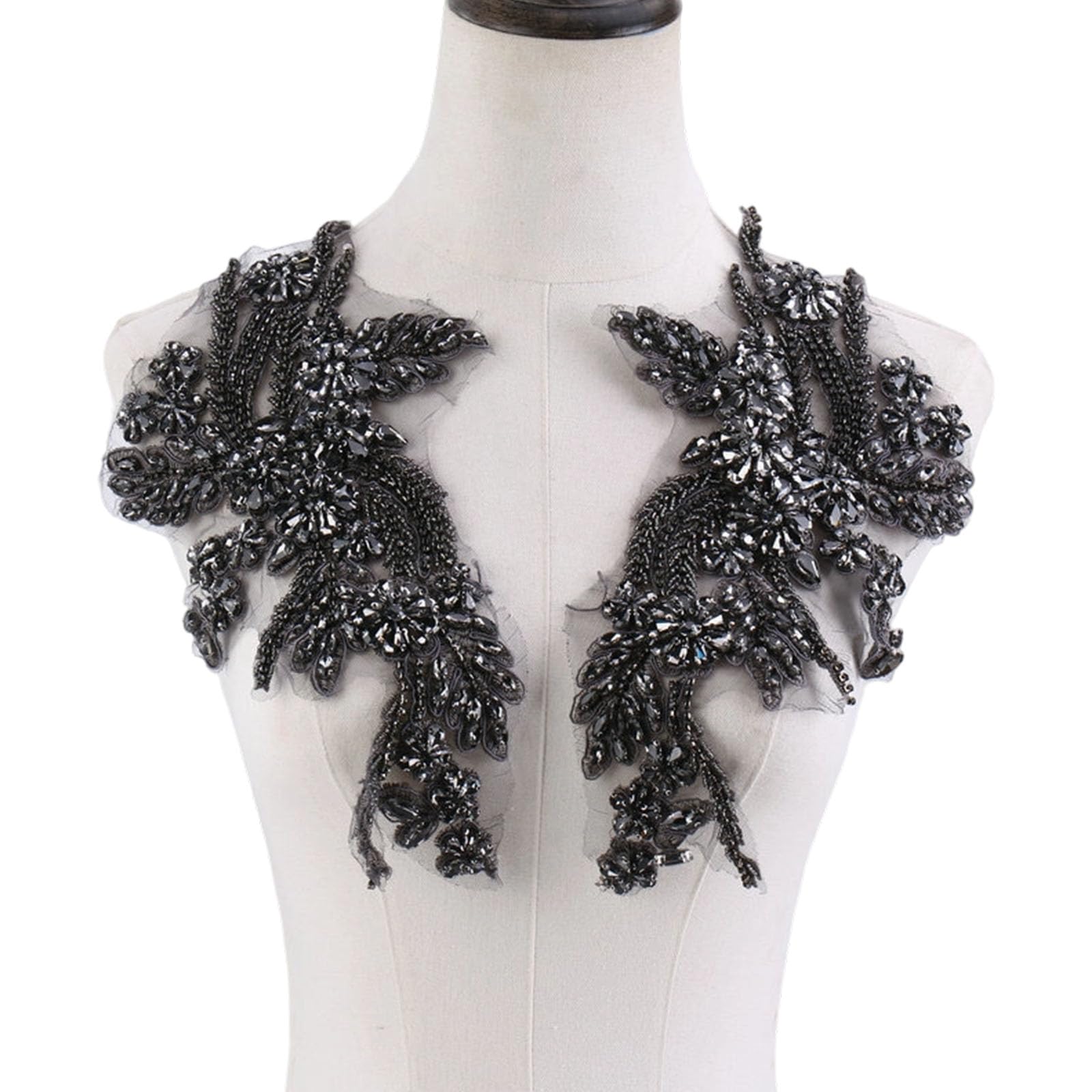 our fave Shoulder Embellishment with Crystals for Garments and Handcrafted Trim Applique Flower