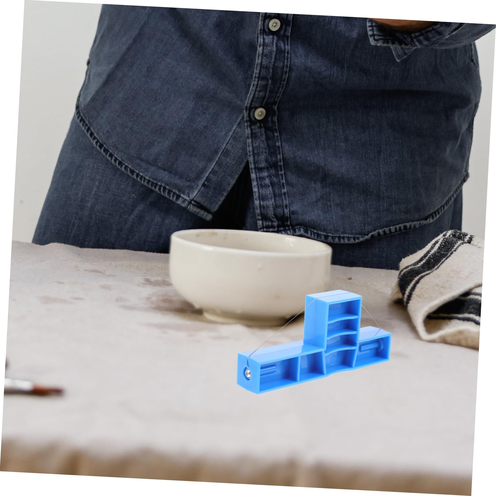 Angoily 4 Pezzi Cutter Angolare per Argilla Strumento Precisione per Taglio Filo per Modellazione e Finiture Accessorio Versatile per DIY e Arte
