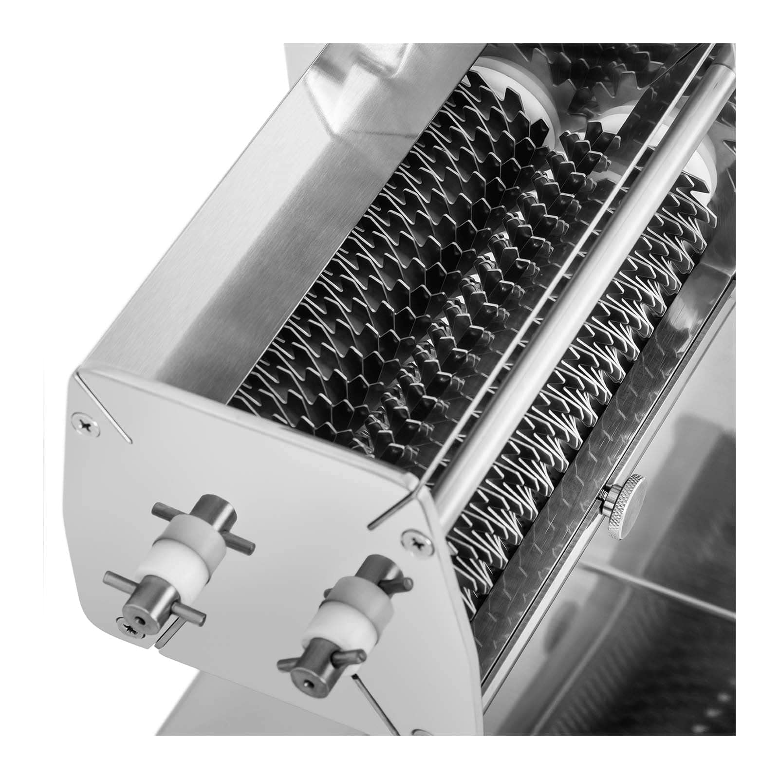 Royal Catering Máquina Ablandadora De Carne Encernecedor RCMT-350W (Tolva amplia, Fabricado en acero inoxidable, 75 rpm, 350 W)
