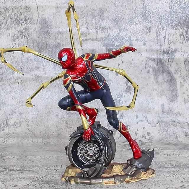 REOZIGN Infinity War Spider Man Figure Statue 22 cm/8.7 Inch Avengers Anime Characters Figure Decor Action Figure Statue Ornament for Anime Fans