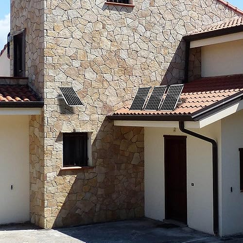 Miniatura 6 de Kit de panel solar de 10 vatios y 12 V, cargador de batería con controlador de carga solar PWM impermeable 5A 12V24V PWM y soporte de montaje de