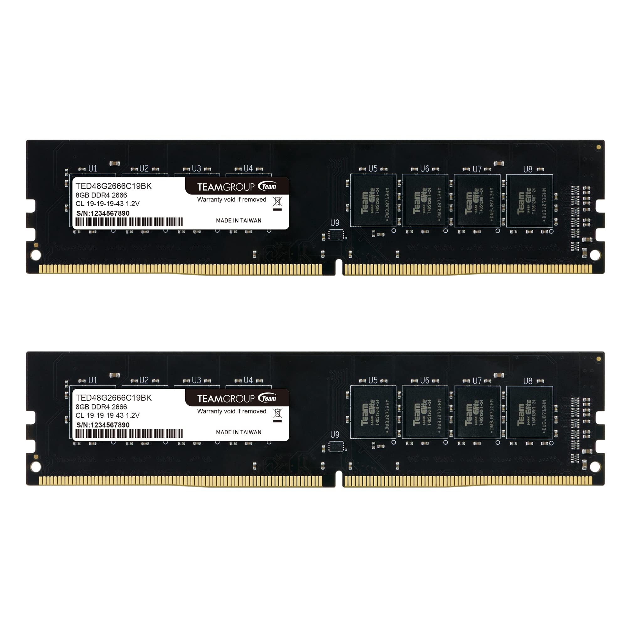 DDR4 16GB（8GB×2）2666MHz TEAMGROUP TEAMGROUP Elite DDR4 16GB Kit 