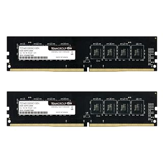 TEAMGROUP Elite DDR4 16GB Kit (2 x 8GB) 2666MHz (PC4-21300) CL19 UDIMM 288 Pin Desktop Memory - TED416G2666C19DC01 - Amazon product rated Grade A