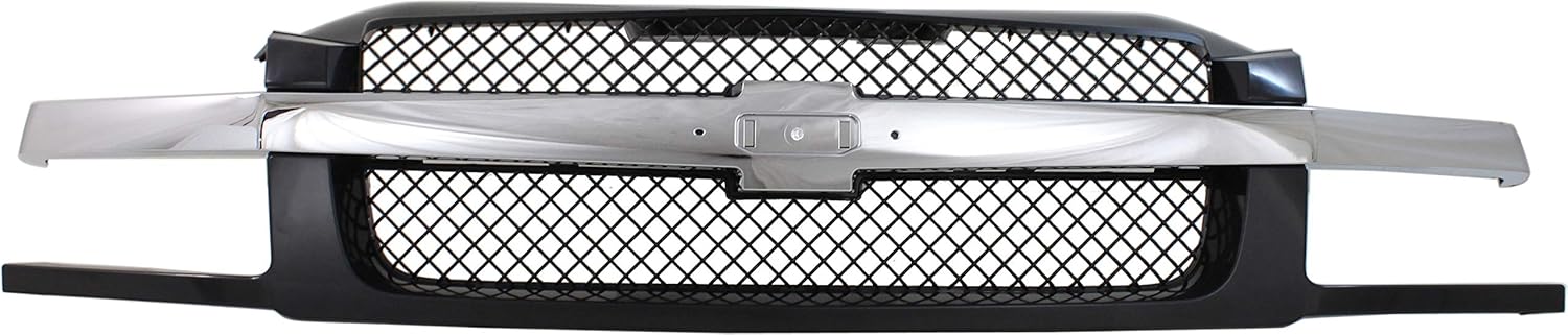 Garage-Pro Front Grille Assembly For Chevrolet Avalanche 1500 2002-2006, Avalanche 2500 Models with Body Cladding, Painted Black GM1200543