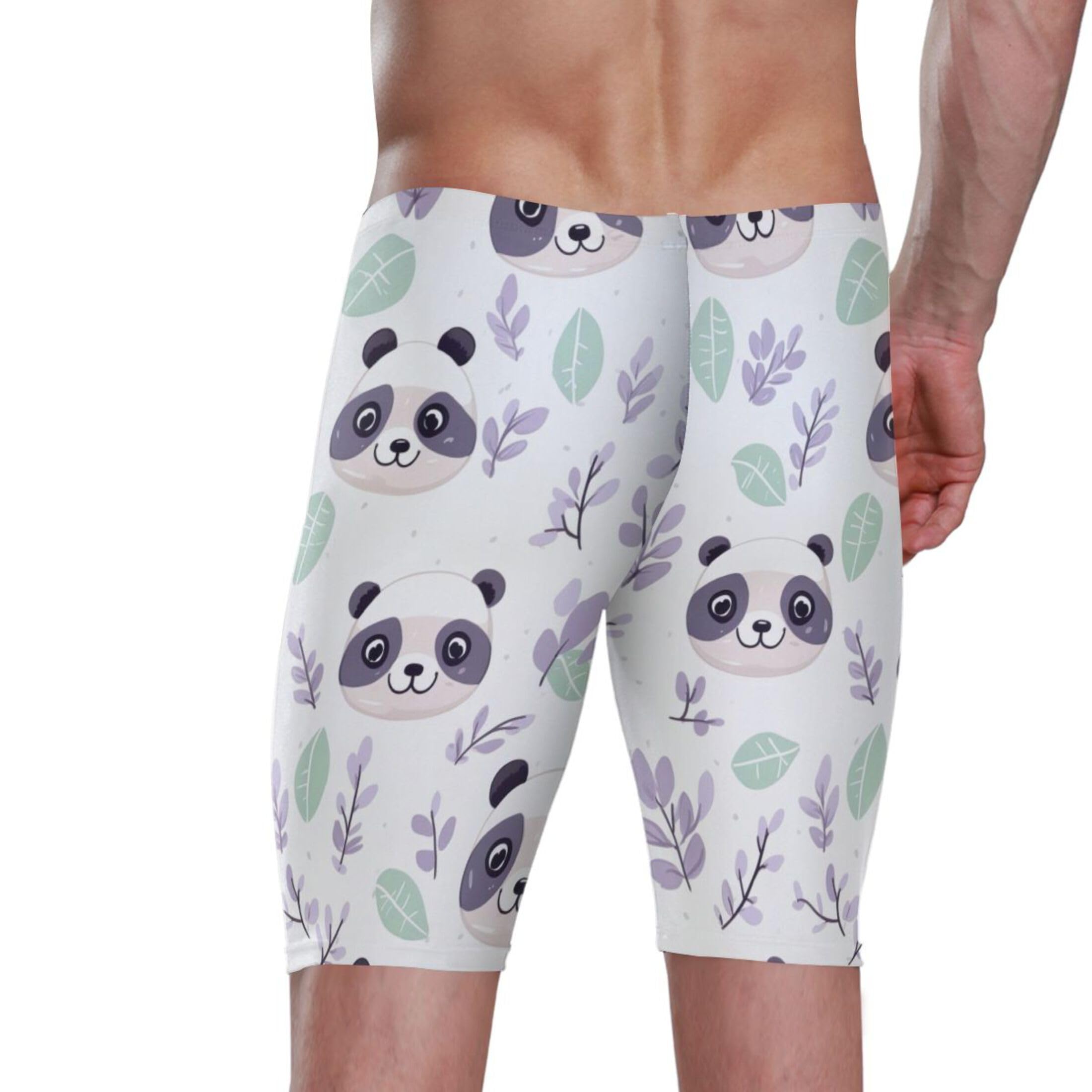 UMIRIKO Cute Panda Swim Jammers for Men Athletic Durable S B0402005