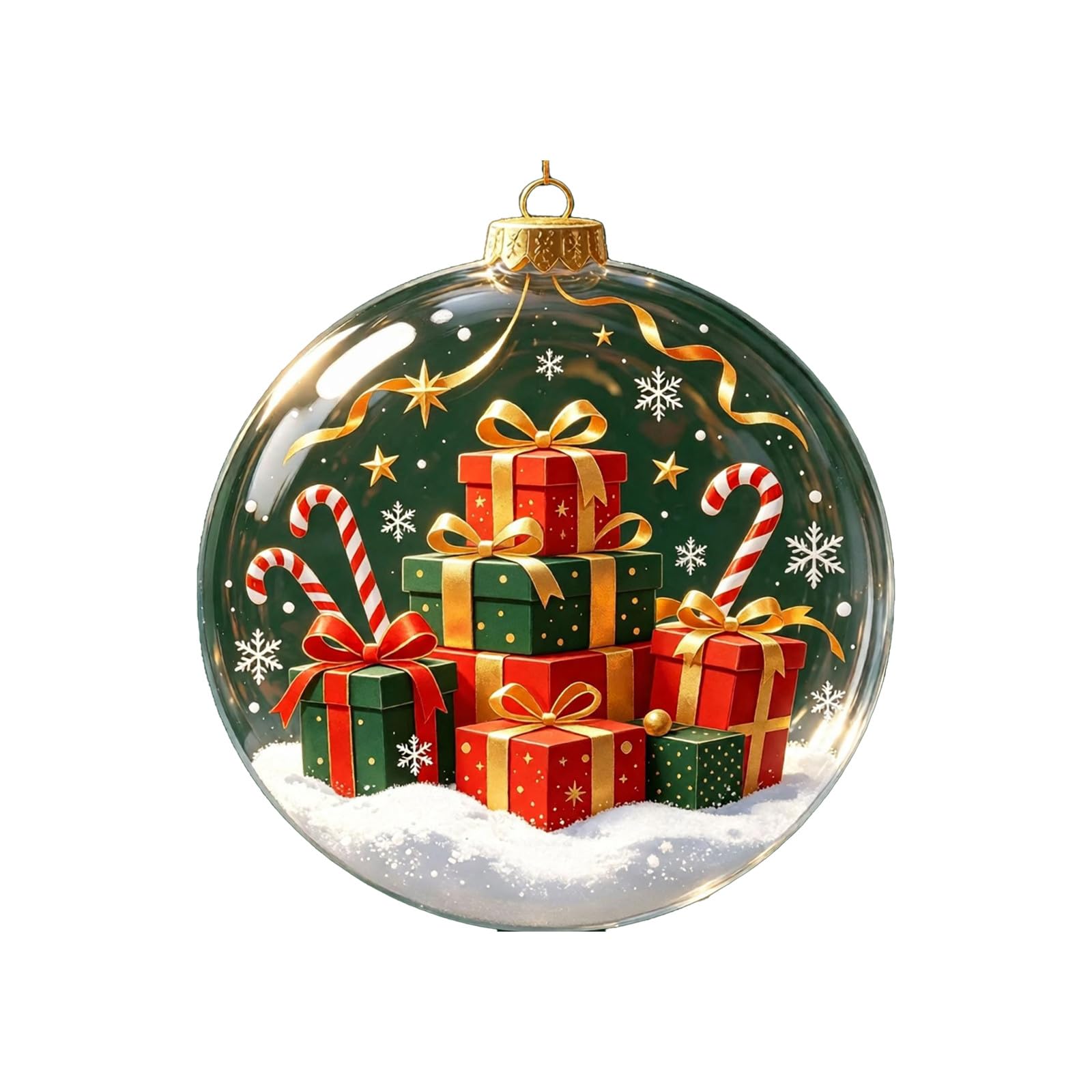 Christmas Decorations LED Light Up Xmas Scene Hanging Decor Baubles