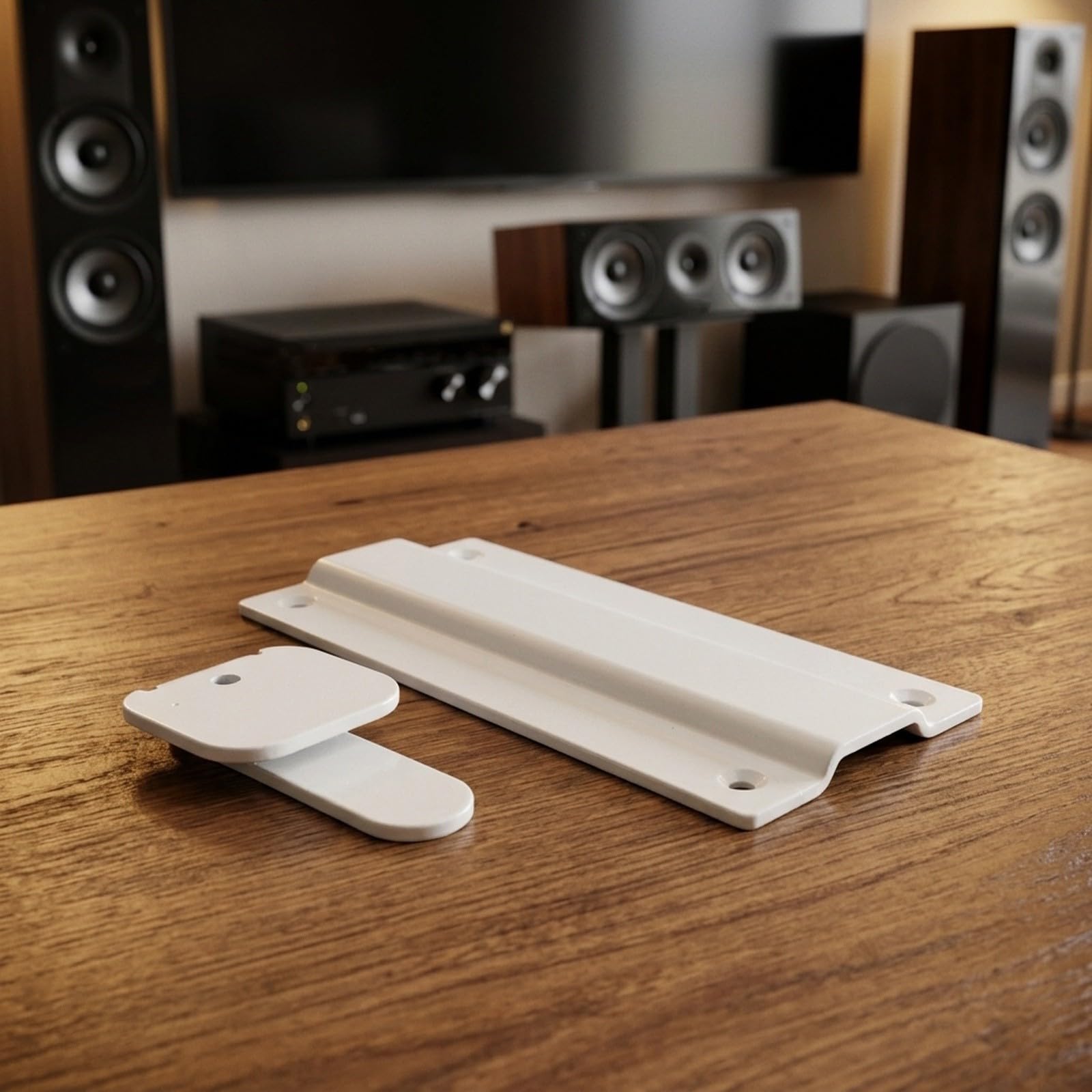 Supporto da parete bianco per Sony SA-RS5 Surround Sound Speaker supporto stabile in metallo 150x70mm