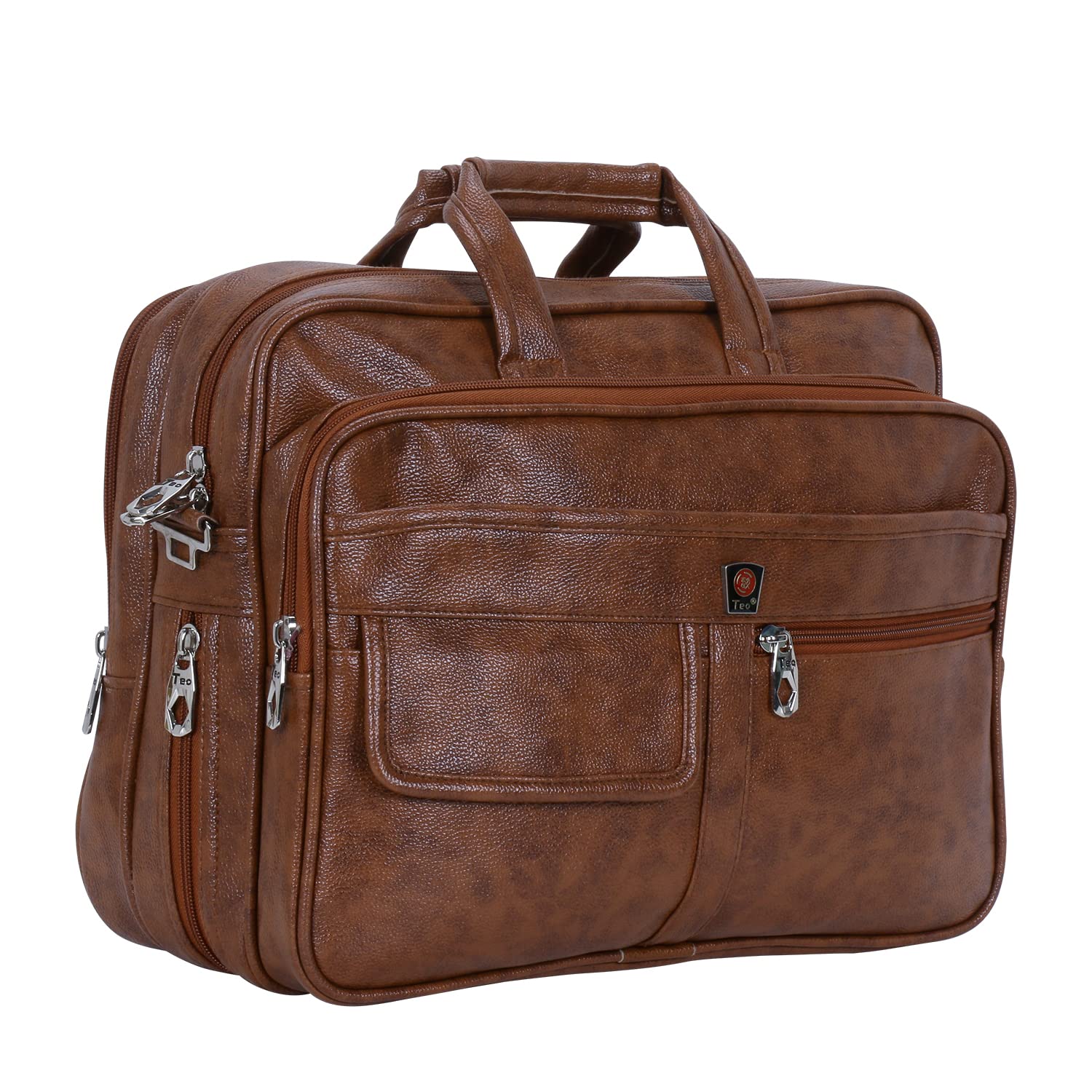 Synthetic Leather Elegant messenger bag Office Bag Briefcase Laptops/Tablet for men and women with multiple compartments and an expandable bottom Tan Colour(16 inch) 17 717ZPRtSuSL. SL1500