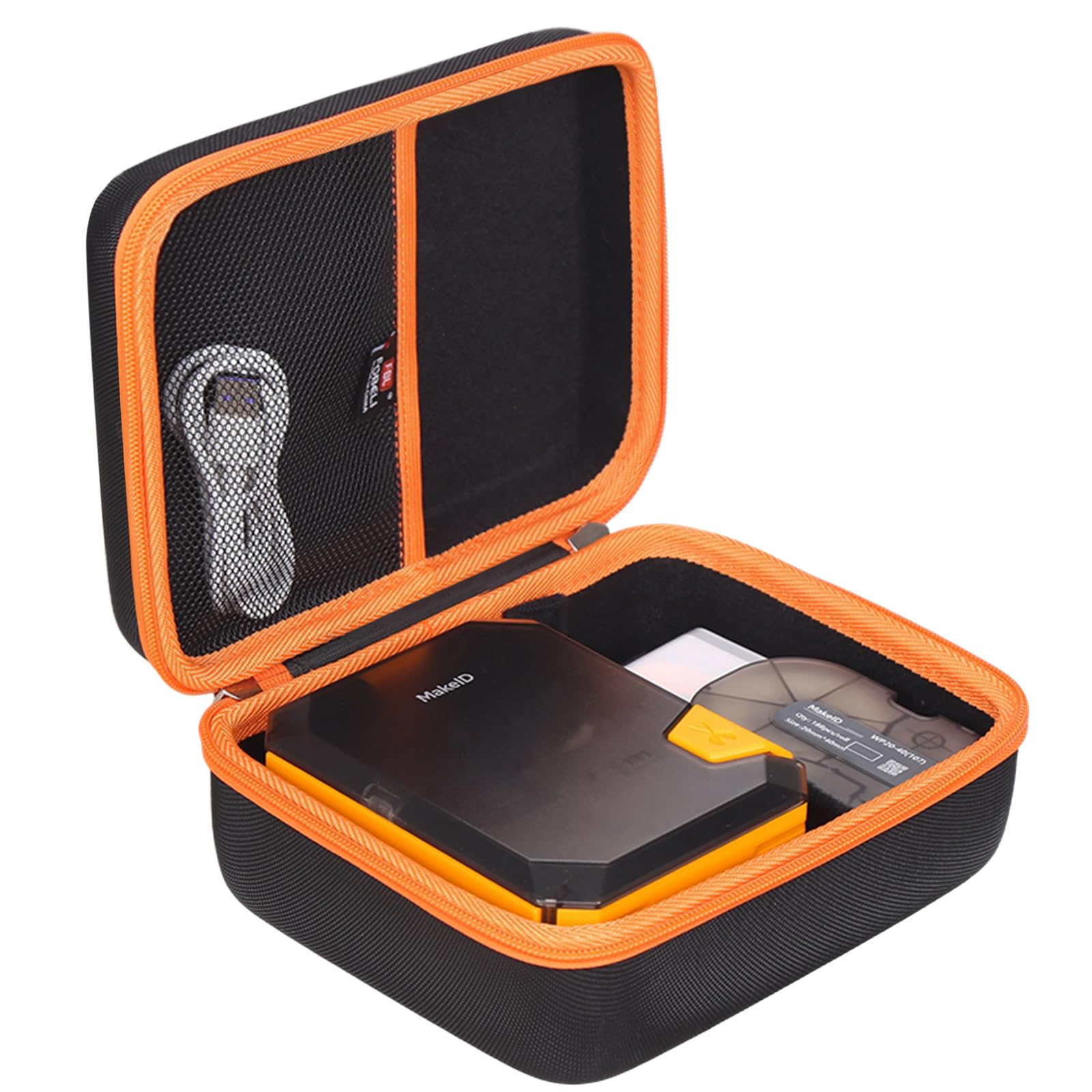 FBLFOBELI Étui rigide pour étiqueteuse industrielle Makeid P31, imprimante d'étiquettes à transfert thermique, support de rangement portable Bluetooth (étui uniquement)