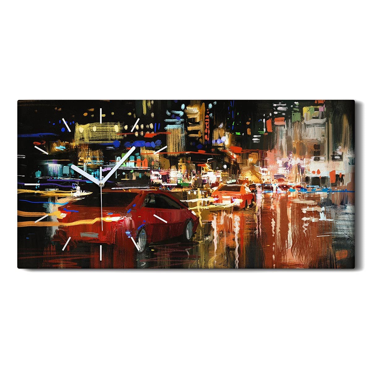 Image Art Moderne Horloge Toile Mains Blanches Décoration 60x30cm
