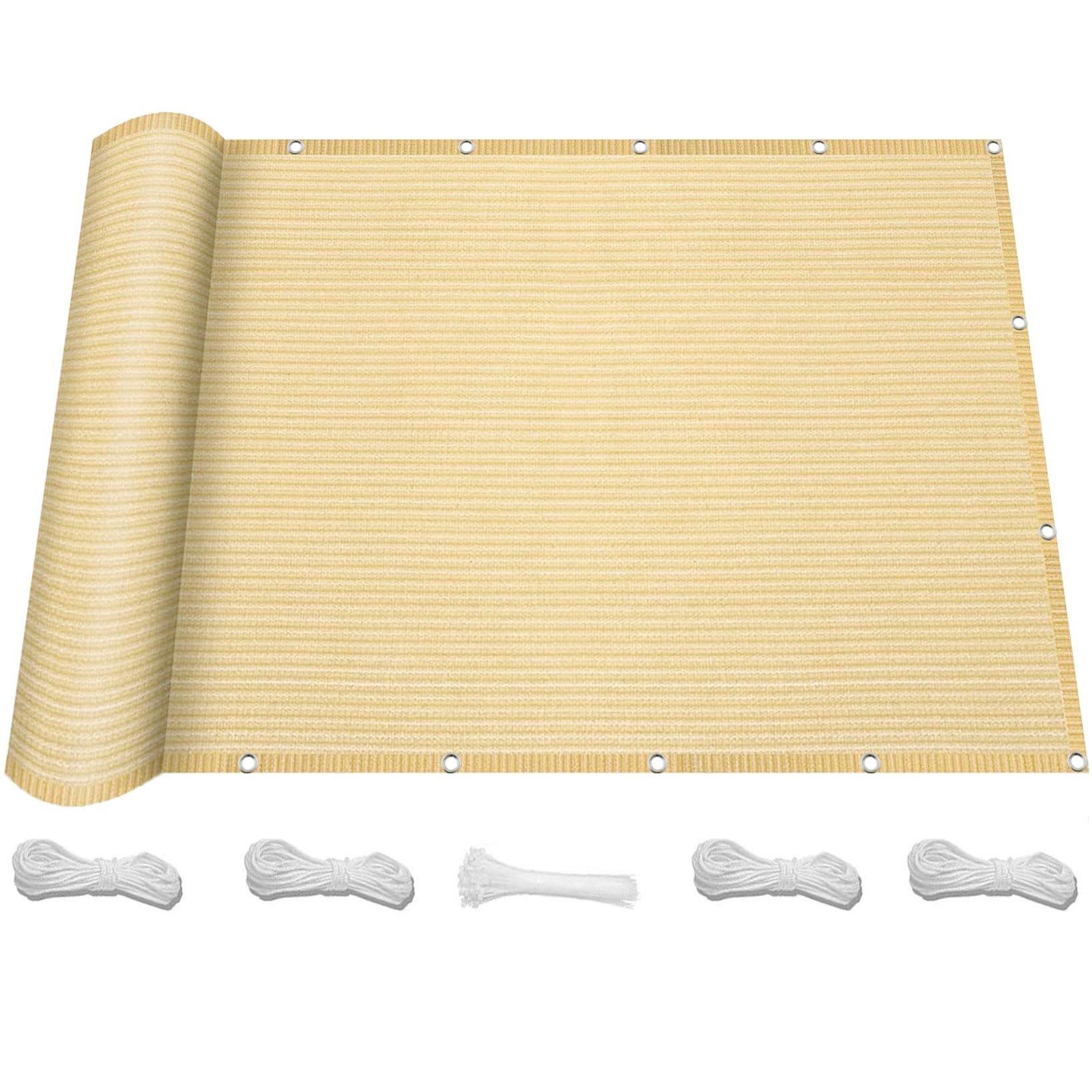 Voile d'ombrage crème pour pergola et patio, ambiance ombragée de jardin