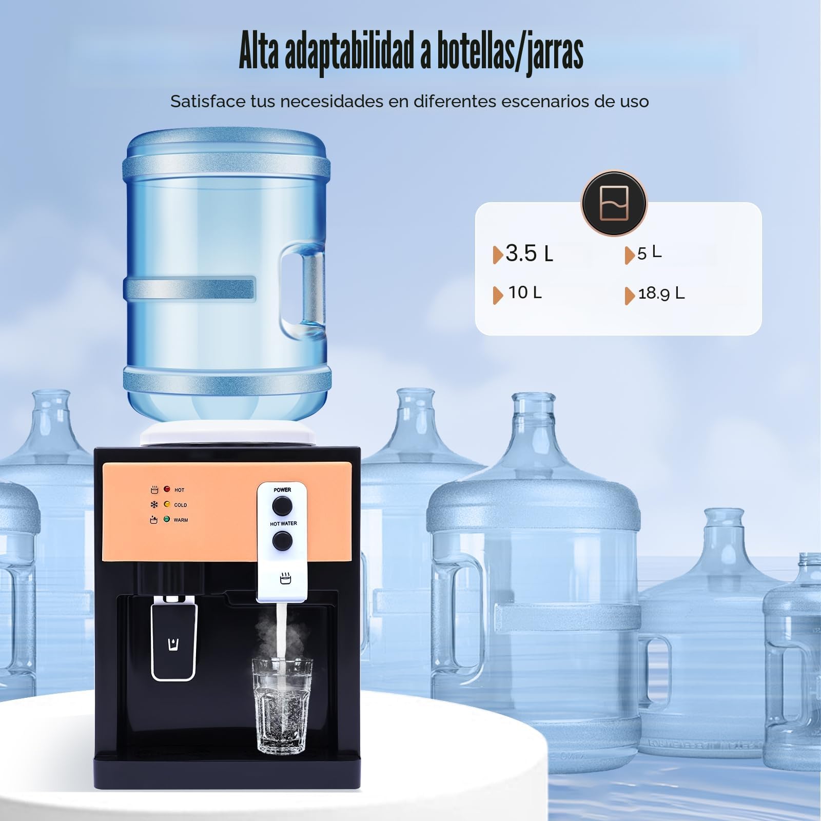 Dispensador de Agua con función de refrigeración y calefacción, dispensador de Agua Caliente dispensador de Agua fría para el hogar, Oficina, Restaurante, dispensador eléctrico de Agua Potable con