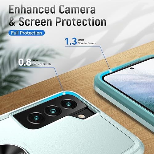 Miniatura 6 de Fucozan Funda para Samsung Galaxy S22 Plus Galaxy S22+ con armadura atril anillo magnético resistente de grado militar a prueba de golpes para