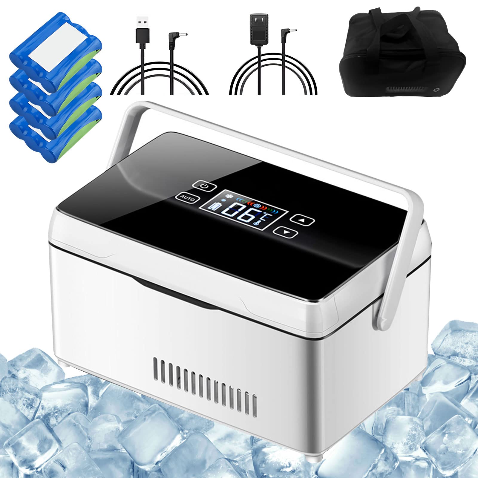 Travel Insulin Cooler Estuche Enfriador de insulina portátil para Almacenamiento de medicamentos para diabéticos, refrigerador con Temperatura Constante Inteligente de 2-8 ℃