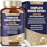 Totaria 2000MG All-in-1 Detox Binder, Activated Charcoal, Zeolite, Bentonite Clay, Alpha Lipoic Acid, 7-Layer Detox & Cleanse Supplement, Liver & Gut Support, 120 Counts