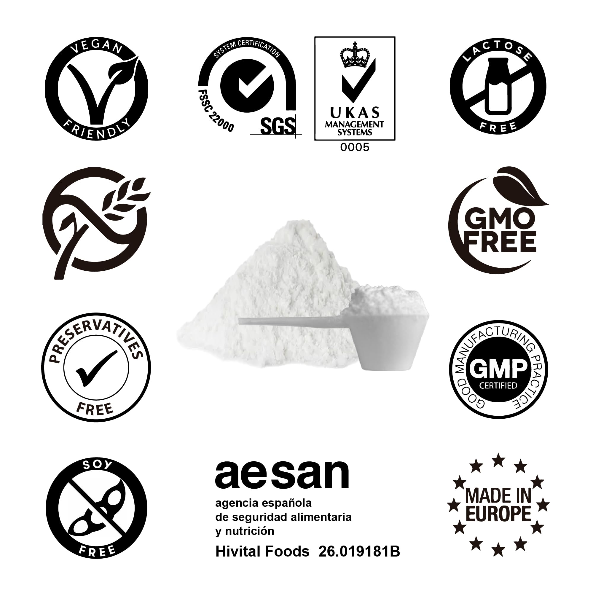 L-Glutamine 5000 mg pour 5 mois de traitement. 750 grammes d'Acide Aminé Glutamine, 100% Végétalien, en Poudre et Sans Saveur. Fabriqué en Europe par HIVITAL