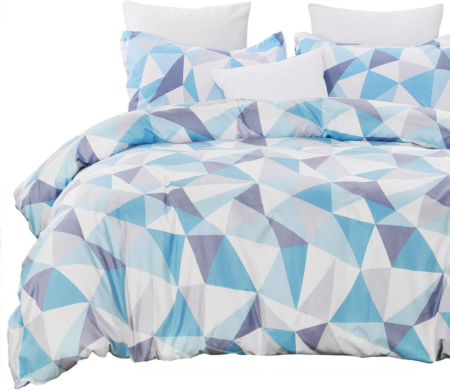 Vaulia Microfiber Duvet Cover Sets, Printed Diamond Pattern